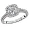 Halo Semi-Mount Diamond Ring