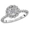 Halo Semi-Mount Diamond Ring