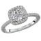 Halo Semi-Mount Diamond Ring