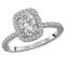 Halo Semi-Mount Diamond Ring