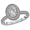 Halo Semi-Mount Diamond Ring