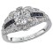 Sapphire and Diamond Semi-Mount Ring