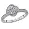 Halo Semi-Mount Diamond Ring
