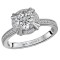 Halo Semi-Mount Diamond Ring