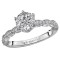 Halo Semi-Mount Diamond Ring