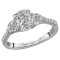 3 Stone Semi-Mount Diamond Ring
