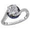Halo Semi-Mount Diamond Ring