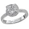 Halo Semi-Mount Diamond Ring