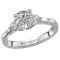 3 Stone Semi-Mount Diamond Ring