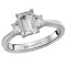 3 Stone Semi-Mount Diamond Ring