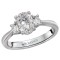 3 Stone Semi-Mount Diamond Ring