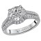 Halo Semi-Mount Diamond Ring