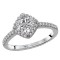 Halo Semi-Mount Diamond Ring
