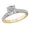 Two Tone Semi-Mount Diamond Ring