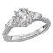 3 Stone Semi-Mount Diamond Ring