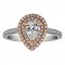 Pear Shape Halo Diamond Vintage Engagement Ring