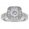 Round Diamond Halo Vintage Engagement Ring