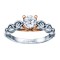 White Gold Round Cut Diamond Infinity Engagement Ring