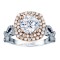 Round Cut Double Halo Diamond Infinity Engagement Ring