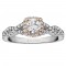 Round Cut Halo Diamond Infinity Engagement Ring