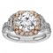 Round Diamond Infinity/Halo Engagement Ring