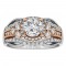 Round Cut Halo Diamond Vintage Engagement Ring