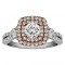 Round Cut Halo Diamond Vintage Engagement Ring