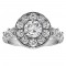 Round Cut Halo Diamond Vintage Engagement Ring