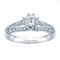 Me677 -14k White Gold Classic Engagement Ring