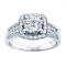 Rm1375-14k White Gold Halo Engagement Ring