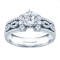 Rm1386-14k White Gold Infinity Engagement Ring
