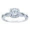 Rm1390-14k White Gold Round Cut Halo Diamond Infinity Engagement Ring