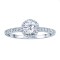 Rm1408-14k White Gold Round Cut Halo Diamond Engagement Ring