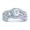 Rm1413-14k White Gold Infinity Engagement Ring
