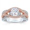 Rm1413tt -14k Rose Gold Round Cut Diamond Bi-pass Engagement Ring