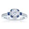 Rm1437rsap -14k White Gold Round Cut Halo Diamond Vintage Engagement Ring