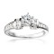 Rm402-14k White Gold Engagement Ring From Nostalgic Collection