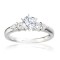 Rm495-14k White Gold Engagement Ring From Nostalgic Collection