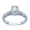 Rm1319e-14k White Gold Emerald Cut Halo Diamond Vintage Engagement Ring