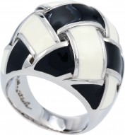 Cestina Black/White Ring