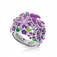 Jardin Collection In Sterling Silver Purple/En/ White/Cz Ring