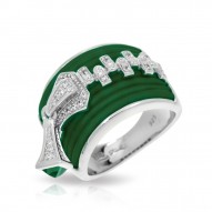 Roxie Collection In Sterling Silver Emerald/Ru/White /Cz Ring