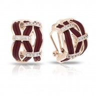 Riviera Collection In Brnrosegold_Sterling Silver Brn/Ru/White /Cz Earring