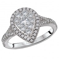 Halo Cluster Diamond Ring