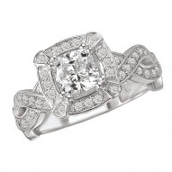 Halo Semi Mount Diamond Ring