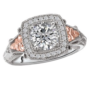 Halo Semi-Mount Diamond Ring