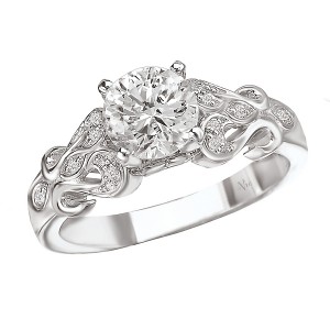 Peg Head Semi-Mount Diamond Ring