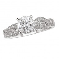 Peg Head Semi-Mount Diamond Ring