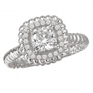 Halo Semi-Mount Diamond Ring