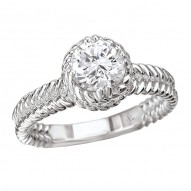 Halo Semi-Mount Diamond Ring